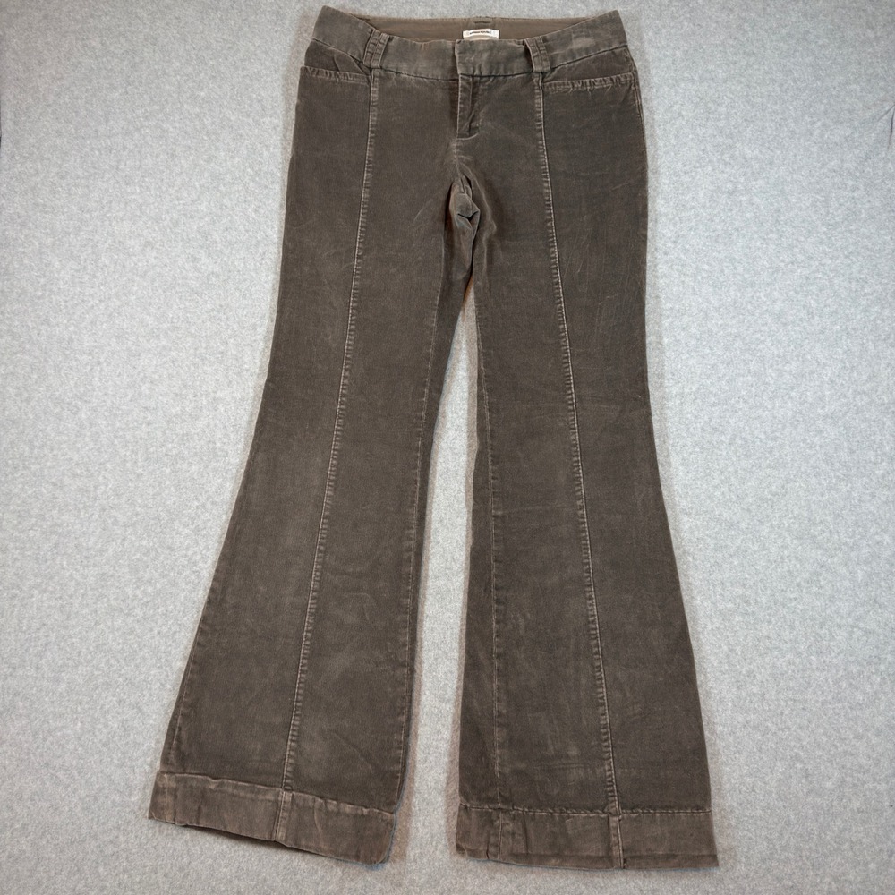 Banana Republic Corduroy Pants Womens 6 Brown Flare Leg Low Rise Y2K Academia